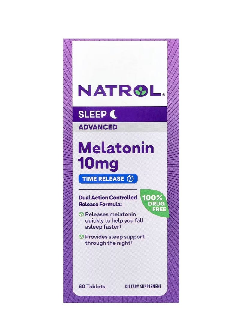 Natrol Sleep Advanced Melatonin Time Release 10 Mg, 60 Tablets - Image 1